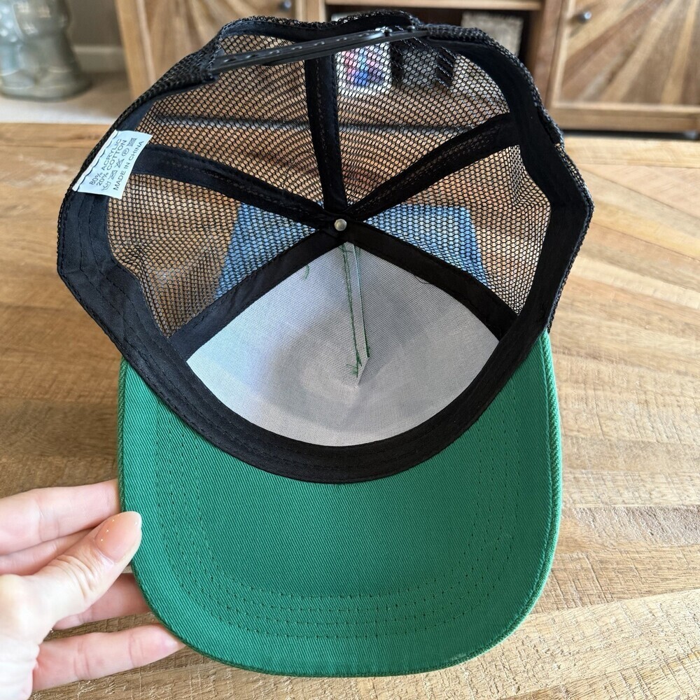 Forest CS107 Green Trucker Hat Moon Trees Outdoor Nature Snapback Cap - Picture 6 of 9